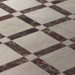 Checkerboard marble floor