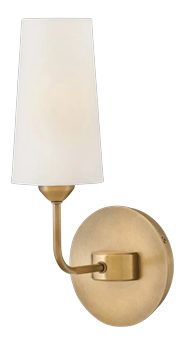 Brass wall sconce